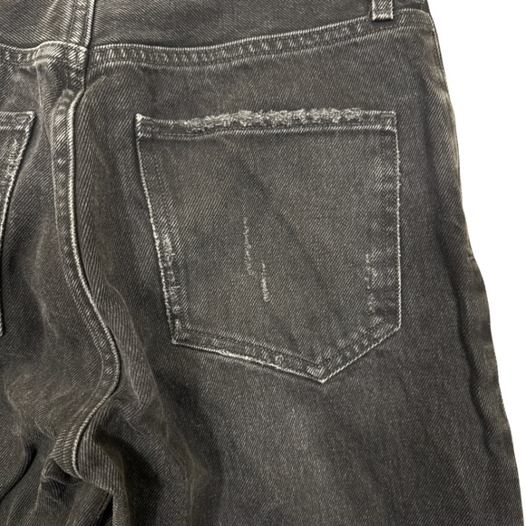 AGOLDE Premium High Rise Skinny Jeans Black Destroyed Hem Button Fly Size 24 - Picture 4 of 16